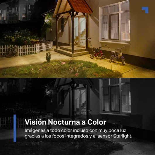 Tapo TC82 Cámara de Vigilancia Exterior, 2K 3MP, Detección IA Gratuita, Visión Nocturna a Color