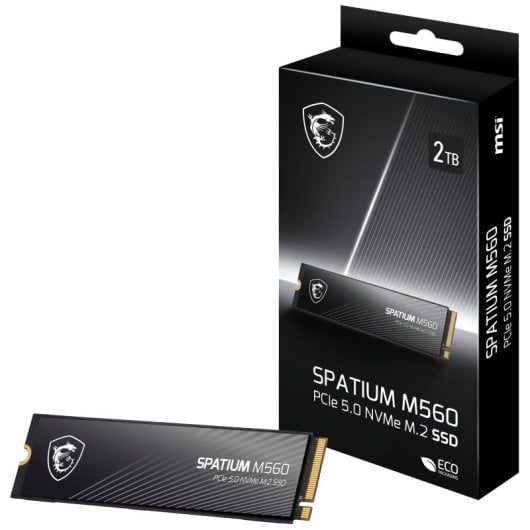 MSI SPATIUM M560 2TB SSD 10300MB/s NVMe PCIe 5.0 M.2 Gen5 3D NAND