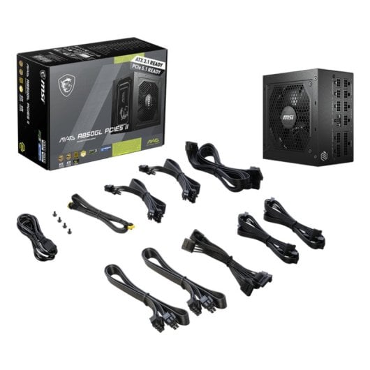 Fuente de Alimentación MSI MAG A850GL PCIE5 II 850W 80 PLUS Gold Modular ATX 3.1