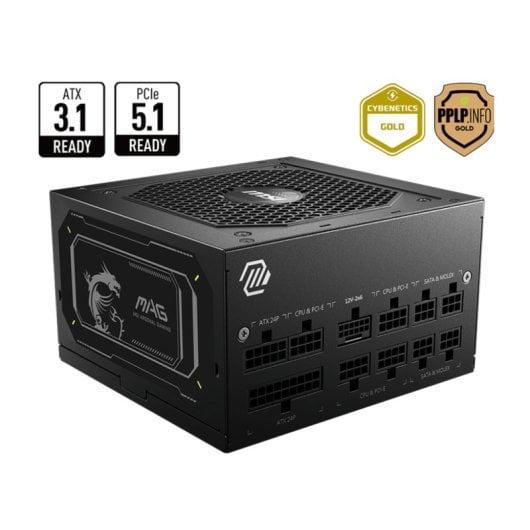 Fuente de Alimentación MSI MAG A850GL PCIE5 II 850W 80 PLUS Gold Modular ATX 3.1