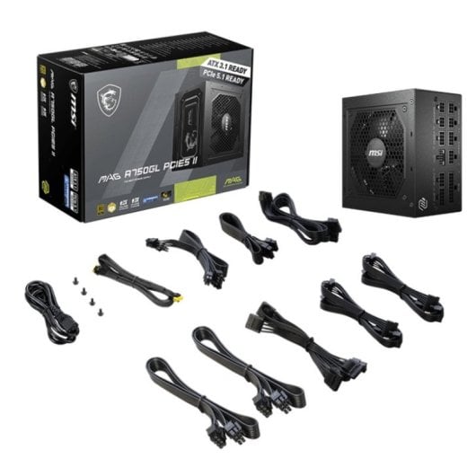 MSI MAG A750GL PCIE5 II ATX 3.1 750W 80 Plus Gold Modular