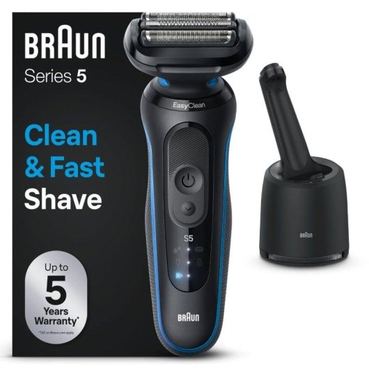 Rasoir pour Visage Braun Series 5 52-B7000cc Sans Fil 50min Sec et Humide 1 Grille Charge Rapide