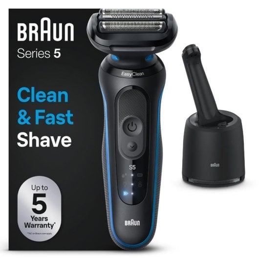 Rasoir pour Visage Braun Series 5 52-B7000cc Sans Fil 50min Sec et Humide 1 Grille Charge Rapide