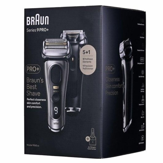 Rasoir Visage Braun Series 9 Pro+ 9565CC Sans Fil 60min Sec et Humide 5 Lames Nettoyage Auto
