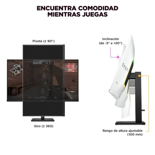 HP OMEN Transcend 31,5" QD-OLED UltraHD 4K 240Hz 0,03ms USB-C 140W FreeSync Premium Pro Bianco