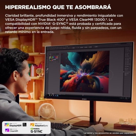 HP OMEN Transcend 31,5" QD-OLED UltraHD 4K 240Hz 0,03ms USB-C 140W FreeSync Premium Pro Bianco