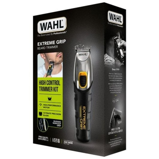 Wahl Extreme Grip Recortadora de Barba Negra/Acero Inoxidable