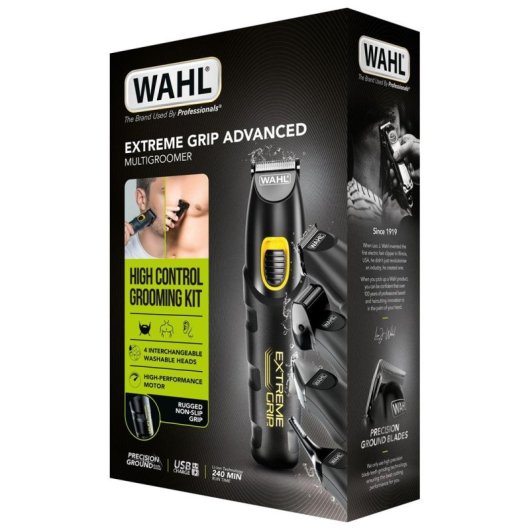 Wahl Extreme Grip Advanced Recortadora de Barba Multigroomer Negro