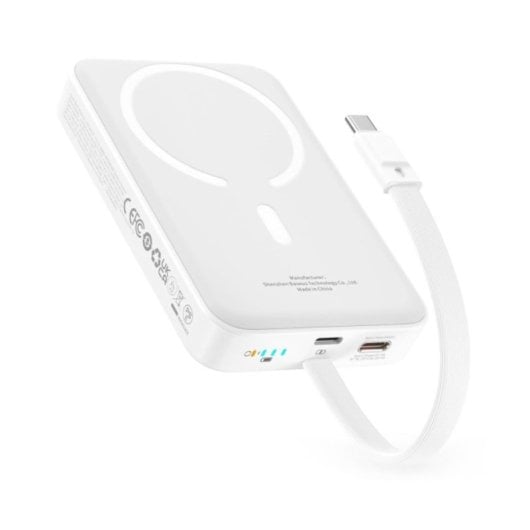 Baseus 10000 mAh 30 W Magsafe Kabelloses Schnellladen Externe Powerbank Weiß