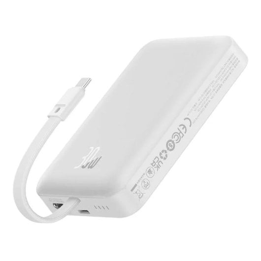 Baseus 10000 mAh 30 W Magsafe Kabelloses Schnellladen Externe Powerbank Weiß
