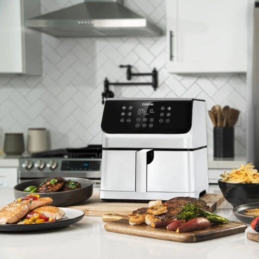 Cosori Premium II Chef Edition Freidora de Aire 6.2L Blanca+ Pack 50 Papeles Protectores