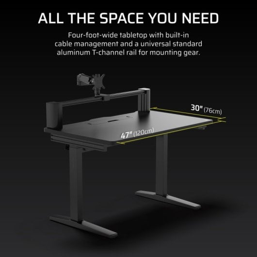 Corsair Platform:4 Elevate Mesa Gaming Ajustable en Altura con Brazo para Monitor Modular Negra