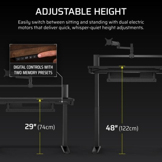 Corsair Platform:4 Elevate Mesa Gaming Ajustable en Altura con Brazo para Monitor Modular Negra
