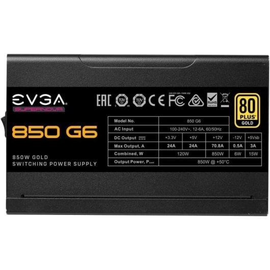 EVGA SuperNOVA 850 G6 850W 80 Plus Gold Modular
