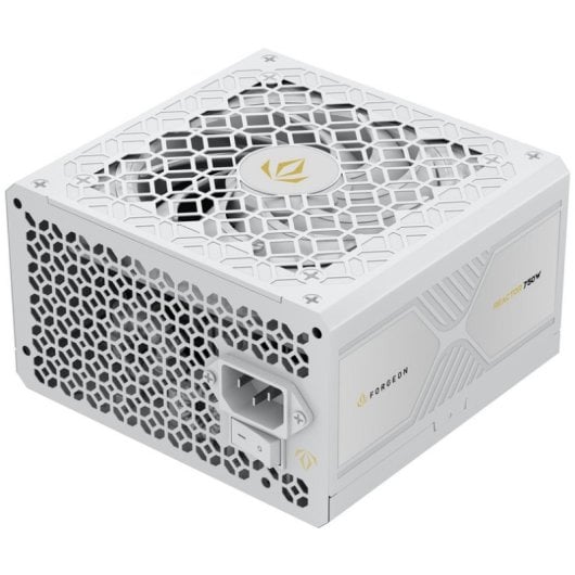 Forgeon Reactor 750W Cybenetics Platinum ATX 3.1 PCIe 5.1 Full Modular Fuente de Alimentación Blanca