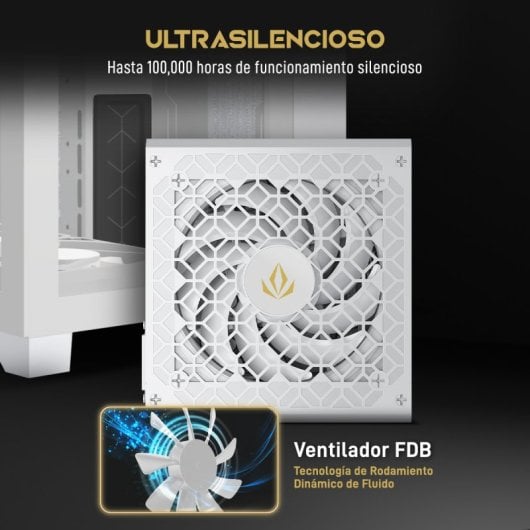 Forgeon Reactor 750W Cybenetics Platinum ATX 3.1 PCIe 5.1 Full Modular Fuente de Alimentación Blanca