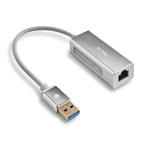 NGS Hacker 3.0 Conversor Adaptador de USB 3.0 a LAN RJ-45 1Gbps 15cm Gris