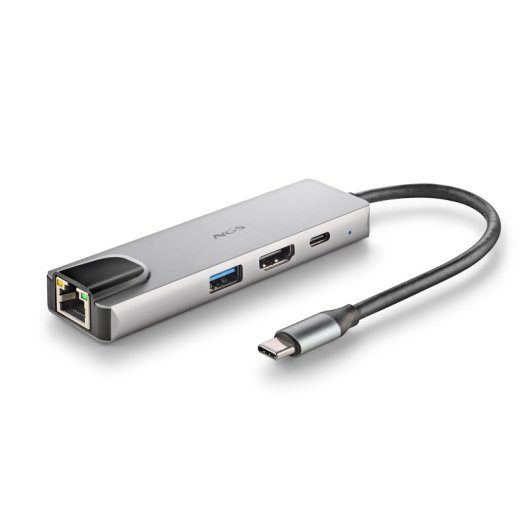 NGS Wonderdock Supra USB-C Multiport Adapter auf 1x USB 3.0/1x USB-C PD 100W/1x HDMI 4K/1x RJ-45
