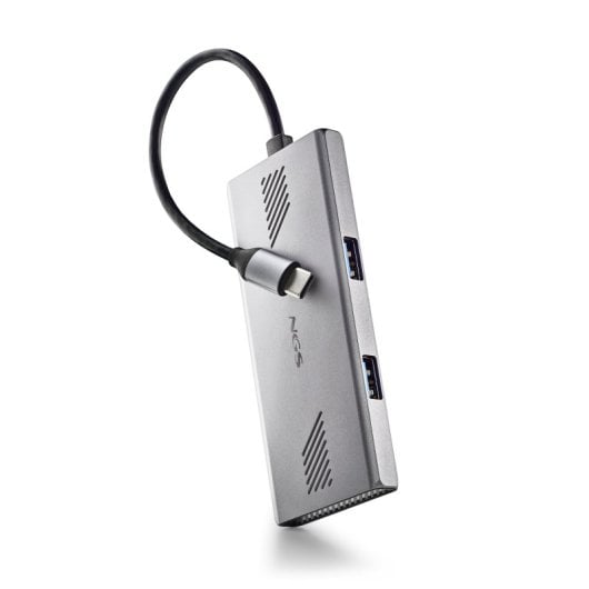 NGS WONDERDUO-C Adaptador Multipuerto USB-C 3.0 a 2x USB-C + 2x USB-A 5Gbps Aluminio