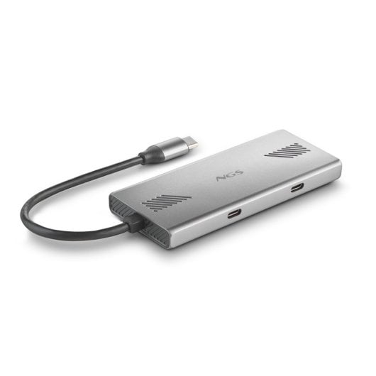 NGS WONDERDUO-C Adaptador Multipuerto USB-C 3.0 a 2x USB-C + 2x USB-A 5Gbps Aluminio