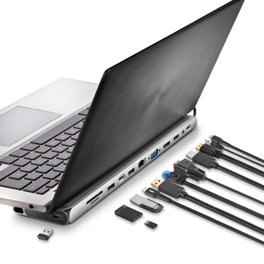 NGS Wonderdock 12 Pro Adaptador USB-C a 1xUSB 2.0/2xUSB 3.0/1xUSB-C 3.0/HDMI/DP 100W/VGA/Audio/RJ-45