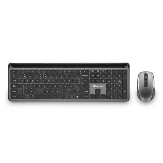 NGS Eclipse Kit Teclado + Ratón Multifunción Inalámbricos Recargables con 12 Teclas Multimedia