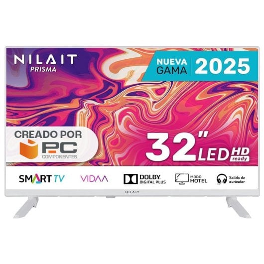 Nilait Prisma 32HD7004SW 32" HD Ready Smart TV Blanca VIDAA Reacondicionado