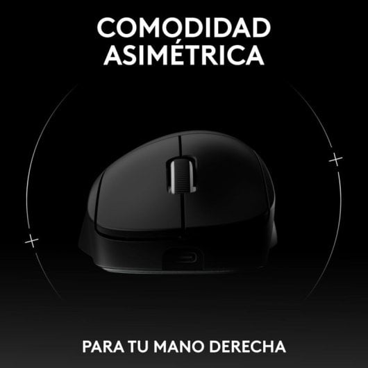 Logitech PRO X SUPERLIGHT 2 DEX Ratón Gaming Inalámbrico para Diestros 44000 DPI Negro