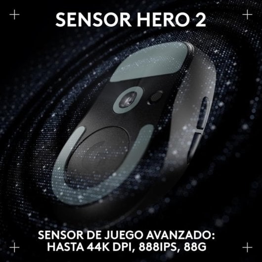 Logitech PRO X SUPERLIGHT 2 DEX Ratón Gaming Inalámbrico para Diestros 44000 DPI Negro