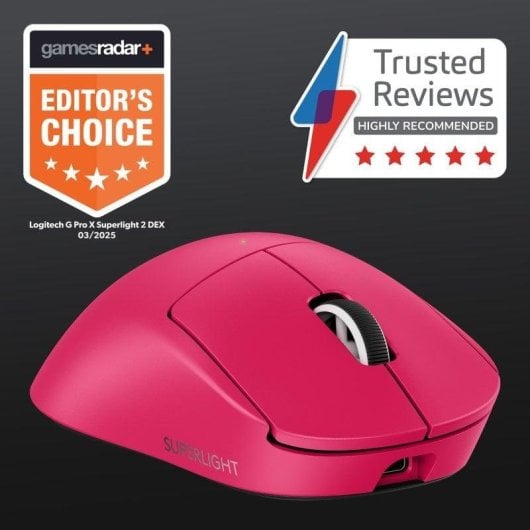 Rato Logitech PRO X SUPERLIGHT 2 DEX Wireless 44000 DPI Magenta Ultra Leve