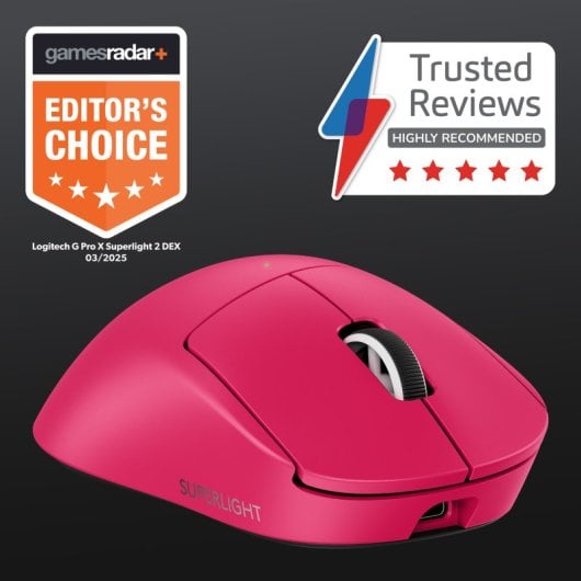 Souris de jeu sans fil Logitech PRO X SUPERLIGHT 2 DEX pour droitiers 44 000 DPI Magenta