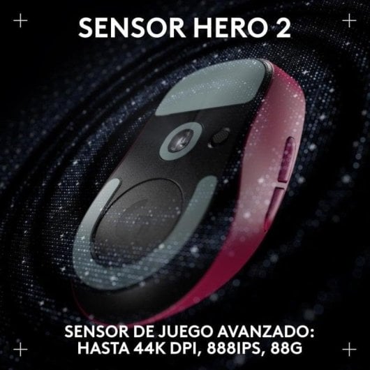 Rato Logitech PRO X SUPERLIGHT 2 DEX Wireless 44000 DPI Magenta Ultra Leve