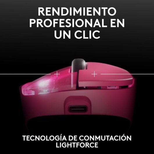 Souris de jeu sans fil Logitech PRO X SUPERLIGHT 2 DEX pour droitiers 44 000 DPI Magenta