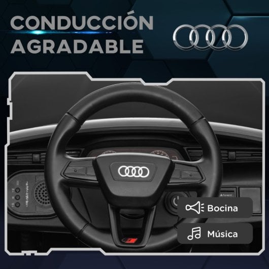 Aiyaplay Coche Eléctrico Para Niños De +3 Años Audi Q8 Etron Sportback Negro