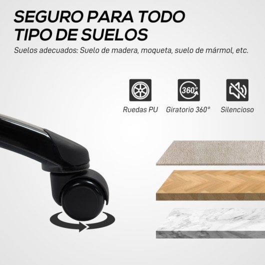 Homcom Silla Gaming Tapizada En Pu Y Malla Con Función De Basculante Gris
