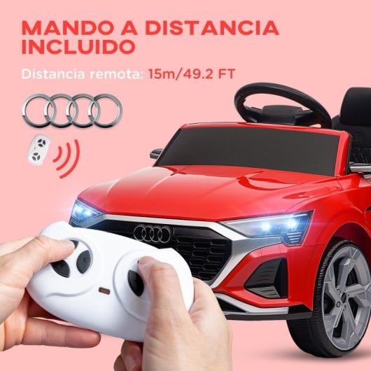 Aiyaplay Coche Eléctrico Para Niños De +3 Años Audi Q8 Etron Sportback Rojo