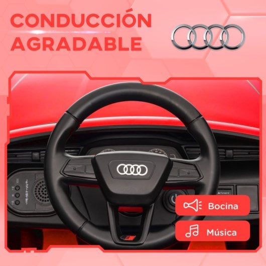 Aiyaplay Coche Eléctrico Para Niños De +3 Años Audi Q8 Etron Sportback Rojo