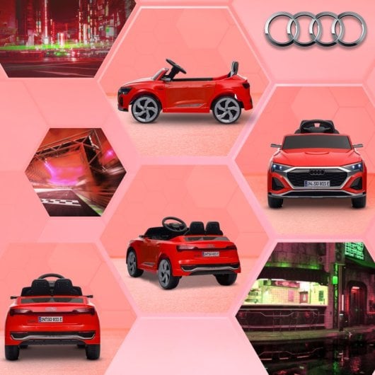 Aiyaplay Coche Eléctrico Para Niños De +3 Años Audi Q8 Etron Sportback Rojo
