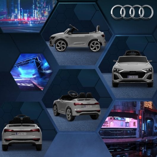 Aiyaplay Coche Eléctrico Para Niños De +3 Años Audi Q8 Etron Sportback Gris