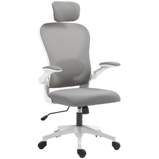 Homcom Silla De Oficina De Malla Con Reposacabezas Y Soporte Lumbar Ajustables