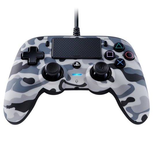 Nacon Compact Controller Mando con Cable Oficial PS4 Camuflaje Gris