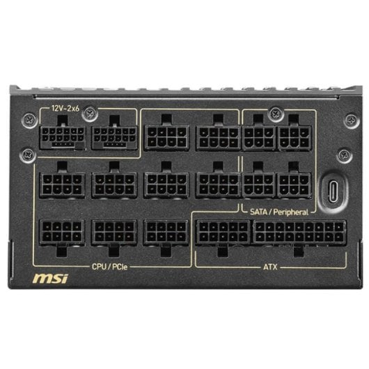 MSI MEG Ai1600T PCIE5 ATX 3.1 PCIe 5.1 1600W 80 Plus Titanium Modular