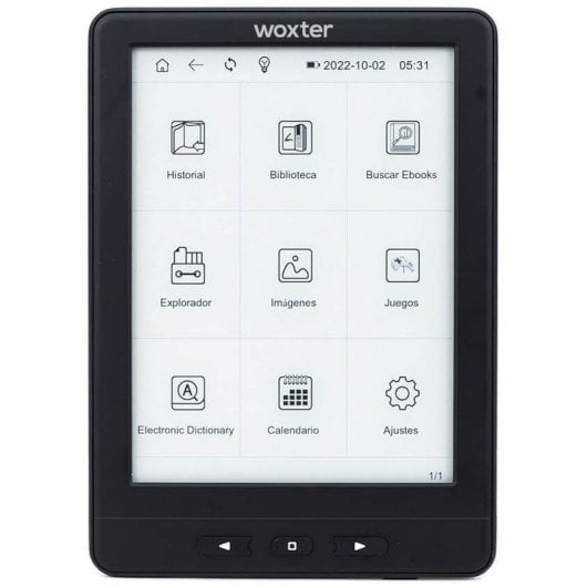Woxter Scriba 195 Paperlight TP Libro Electrónico con Pantalla Táctil 6" HD E-Ink Pearl 4GB Negro