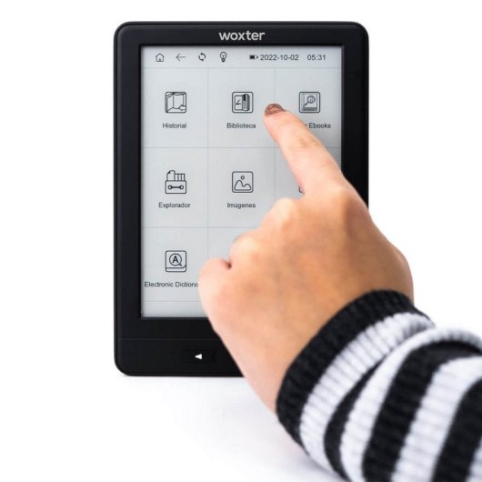 Woxter Scriba 195 Paperlight TP Libro Electrónico con Pantalla Táctil 6" HD E-Ink Pearl 4GB Negro