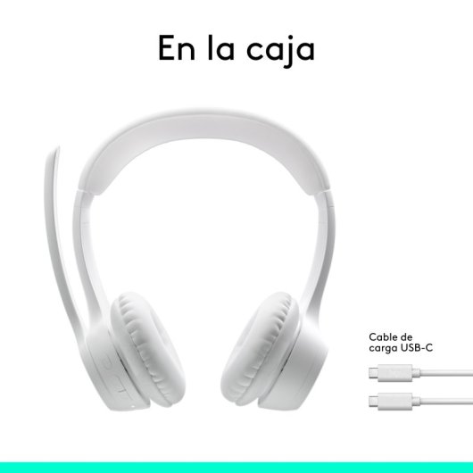 Logitech Zone 300 Auriculares Inalámbricos Bluetooth con Micrófono Omnidireccional Blancos