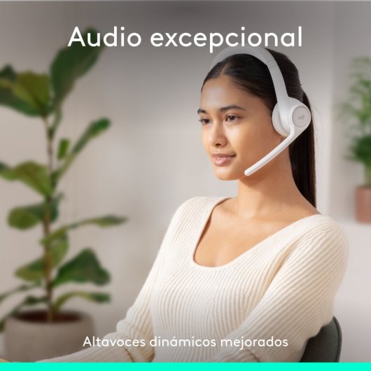 Logitech Zone 300 Auriculares Inalámbricos Bluetooth con Micrófono Omnidireccional Blancos