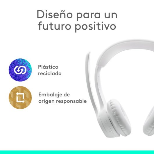 Logitech Zone 300 Auriculares Inalámbricos Bluetooth con Micrófono Omnidireccional Blancos