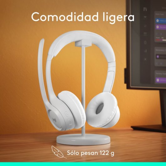 Logitech Zone 300 Auriculares Inalámbricos Bluetooth con Micrófono Omnidireccional Blancos