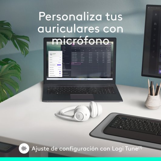 Logitech Zone 300 Auriculares Inalámbricos Bluetooth con Micrófono Omnidireccional Blancos