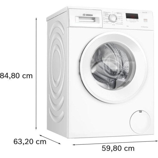 Máquina de Lavar Roupa Bosch Serie 2 WGE03200EP 8 kg 1200rpm A Branco EcoSilence Drive